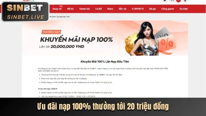 Khuyến mãi J8BET thưởng nạp lần đầu